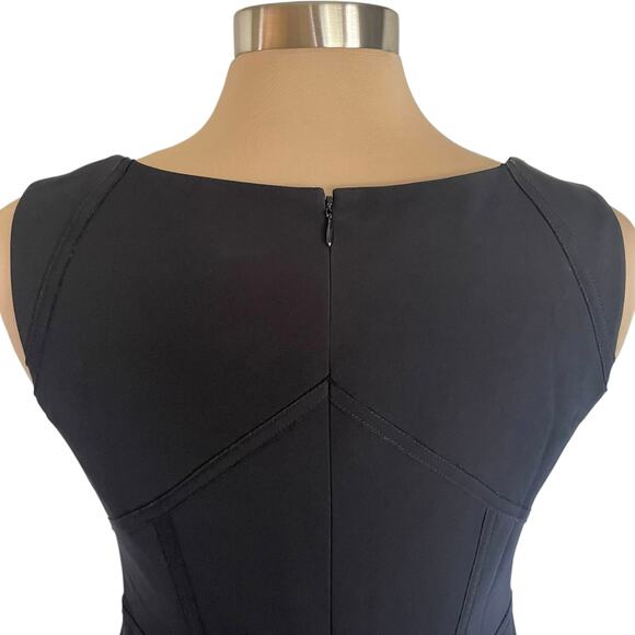Ann Taylor Black Sleeveless Sheath Dress Sz 8 Petite Quiet Luxury Elegant - Picture 8 of 11